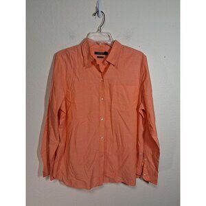 Lauren Ralph Lauren Cotton Button Up Shirt Orange Casual Men's Size XL